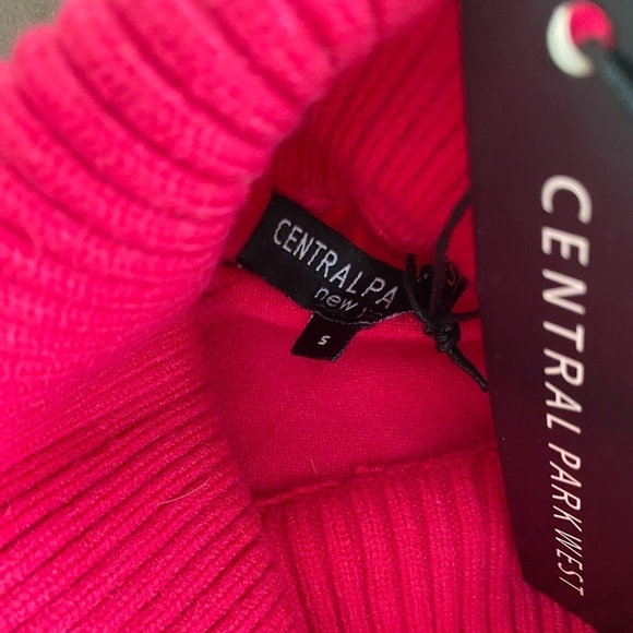 NEW Central Park West Fuchsia Turtleneck Top Ambrose Sleeveless Sweater Pink S - Picture 4 of 6
